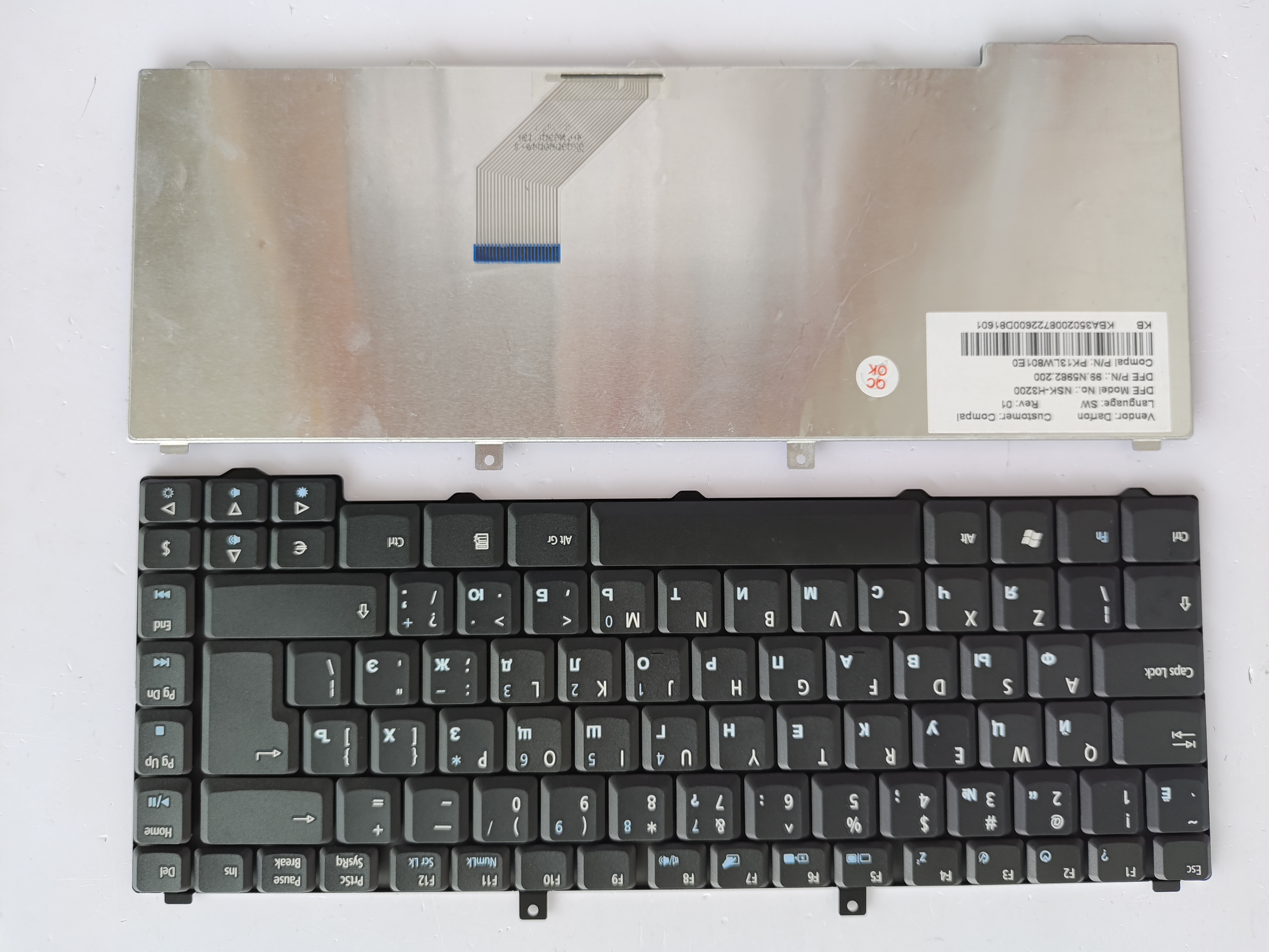 Picture of New Replacement Laptop Keyboard For ACER 3100/5100/1681/3600/5515 BLACK (OEM) RU Layout